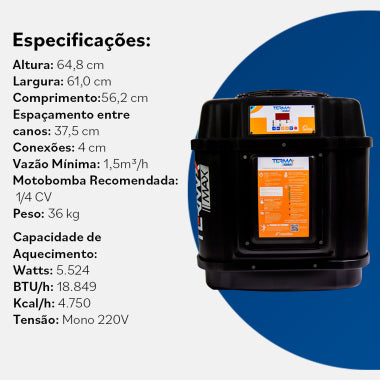 Terma Max 01 Até 30m³ Trocador De Calor Nautilus
